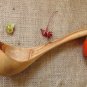 Special Curved Olive Wood Ladle, 10.5-Inch Hand-carved Wooden Soup Serving Cooki
