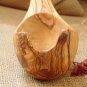 Special Curved Olive Wood Ladle, 10.5-Inch Hand-carved Wooden Soup Serving Cooki