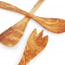 Olive Wood Kitchen Cooking Utensils, 1 Spatula, 1 Spoon, 1 Spork, Wooden Utensil Olive Wood Kitchen Cooking Utensils, 1 Spatula, 1 Spoon, 1 Spork, Wooden Utensil
