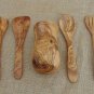 Hand-carved Olive Wood Utensil Holder Pot with Wooden Utensil Kitchen Set