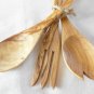 Medium Olive Wood Salad Serving Mixing Set / 12 Inch Kitchen Cooking Serving Ut
