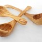 Olive Wood Ladle Set , Wooden Soup Cooking Serving Ladle Spoon,  Kitchen Utensil