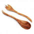 Wooden salad servers Spoons, Wood Salad serving mixing set, Cooking Spoon Set