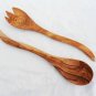 Wooden salad servers Spoons, Wood Salad serving mixing set, Cooking Spoon Set