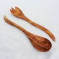 Wooden salad servers Spoons, Wood Salad serving mixing set, Cooking Spoon Set