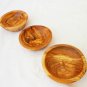 Wooden Small Rounded Bowl Set / Wooden Serving Candy Walnut Bowl Dish / Wedding