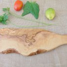 Natural Edges Rustic Cutting Board 14.3 Inch X 4.7 Inch, Olive Wood Personalized Natural Edges Rustic Cutting Board 14.3 Inch X 4.7 Inch, Olive Wood Personalized