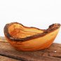 Hand carved Wooden Rustic Bowl  / Olive Wood Handcrafted Natural Edge Bowl / Exc