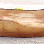 Olive Wood Rustic Bowl, Natural Edge Wooden Boat Shaped Salad Fruits Bowl 8.7 X