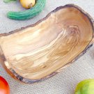 Natural Edge Rustic Wooden Serving Bowl 8.5 X 5 X 4.9 Inches, Olive Wood Boat Sh Natural Edge Rustic Wooden Serving Bowl 8.5 X 5 X 4.9 Inches, Olive Wood Boat Sh