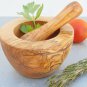 Olive Wood Rustic Mortar and Pestle 4 inches / Wooden mortar pestle herb spice g