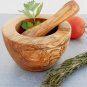 Olive Wood Rustic Mortar and Pestle 4 inches / Wooden mortar pestle herb spice g