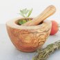 Olive Wood Rustic Mortar and Pestle 4 inches / Wooden mortar pestle herb spice g