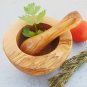 Olive Wood Rustic Mortar and Pestle 4 inches / Wooden mortar pestle herb spice g