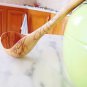 Special Curved Olive Wood Ladle, 13-Inch Hand-carved Wooden Soup Serving Cooking