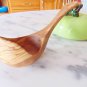 Special Curved Olive Wood Ladle, 13-Inch Hand-carved Wooden Soup Serving Cooking