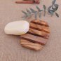 Olive Wood Oval Soap Holder 4.1 X 3.1 Inch / Bathroom Wooden Soap Dish