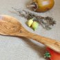 9 Inch Handcarved Wooden Spoon with big head / Olive Wood Kitchen Cooking Servin