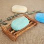 Rustic Rectangular Bathroom Wooden Soap Dish 5.1 X 3.1 Inch / Wooden Soap Holder