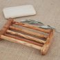 Rustic Rectangular Bathroom Wooden Soap Dish 5.1 X 3.1 Inch / Wooden Soap Holder