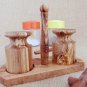 Wooden Salt and Pepper Shakers, Olive Wood salt pepper Keeper Box Cellar, Weddin