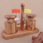 Wooden Salt and Pepper Shakers, Olive Wood salt pepper Keeper Box Cellar, Weddin