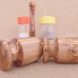 Wooden Salt and Pepper Shakers, Olive Wood salt pepper Keeper Box Cellar, Weddin