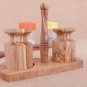 Wooden Salt and Pepper Shakers, Olive Wood salt pepper Keeper Box Cellar, Weddin