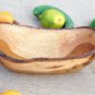 Handcrafted Wooden Rustic Serving Bowl 8.8 X 4.4 X 3.2 Inch, Hand carved Olive W