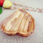 Hand Carved Wooden Heart Shaped Bowl / Olive Wood Handcrafted Serving Bowl / Ex