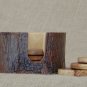 Wooden Rustic Coaster set with Rustic Holder, Natural Edges Olive Wood Coaster s