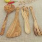 Olive Wood Cooking Serving Kitchen Utensil set, Wedding gift