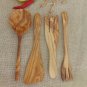 Olive Wood Cooking Serving Kitchen Utensil set, Wedding gift