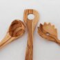 Olive Wood Kitchen Utensils Set / A set of Spaghetti Spoon, Sauce Spoon, Ladle /