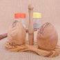 Olive Wood Salt & Pepper Shakers, Wooden salt pepper Keeper Box Cellar Jars, Wed
