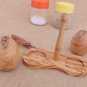 Olive Wood Salt & Pepper Shakers, Wooden salt pepper Keeper Box Cellar Jars, Wed
