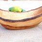 Olive Wood Rustic Serving Bowl, Natural Edge Wooden Boat Shaped Salad Fruits Bow