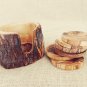Decorative Wooden Natural Coaster set, Rustic Wedding Decor gift Rustic Wooden C