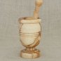 Spice Herb grinder from Olive Wood 6 inches High, Natural Rustic Wood Mortar and
