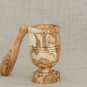 Spice Herb grinder from Olive Wood 6 inches High, Natural Rustic Wood Mortar and