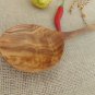 Hand-carved Wooden Rounded Head Spoon Ladle 9.4 Inch, kitchen Utensil made of Ol