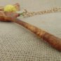 Hand-carved Wooden Rounded Head Spoon Ladle 9.4 Inch, kitchen Utensil made of Ol