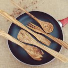 Rustic Olive Wood Kitchen Utensils Set / Wooden Cooking Utensils Set / Spatula S