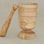 Olive Wood Exotic Rustic Wood Mortar and Pestle 7 inches High, Rustic Wedding Gi