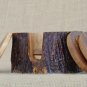Wooden Rustic Coaster set with Rustic Holder / Decorative Wooden Natural Coaster