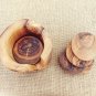 Rustic Wedding Decor, Olive Wood Rustic Coasters set, Natural Edges Branch, Wood
