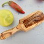 Olive Wood Large Measuring Kitchen Spice Scoop Wooden Coffee Table Scoop 7 inch