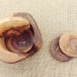Olive Wood Rustic Coaster set with Rustic Holder, Natural Edges Wooden Coaster s