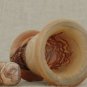 Herb Grinder from Olive Wood 3.8 inches Diameter, Exotic Rustic Wood Mortar and