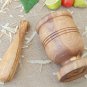 Olive Wood Rustic Mortar and Pestle 3.7 inch, Garlic grinder, Herb grinder, Rust
